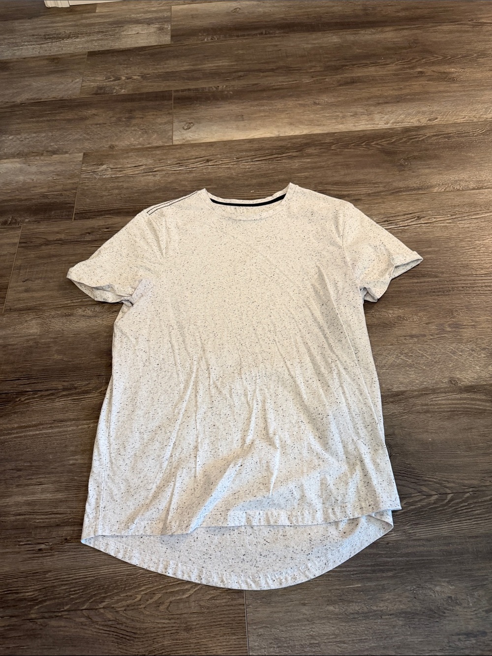 Men's Lightweight Speckled Crew Neck T-Shirt - White